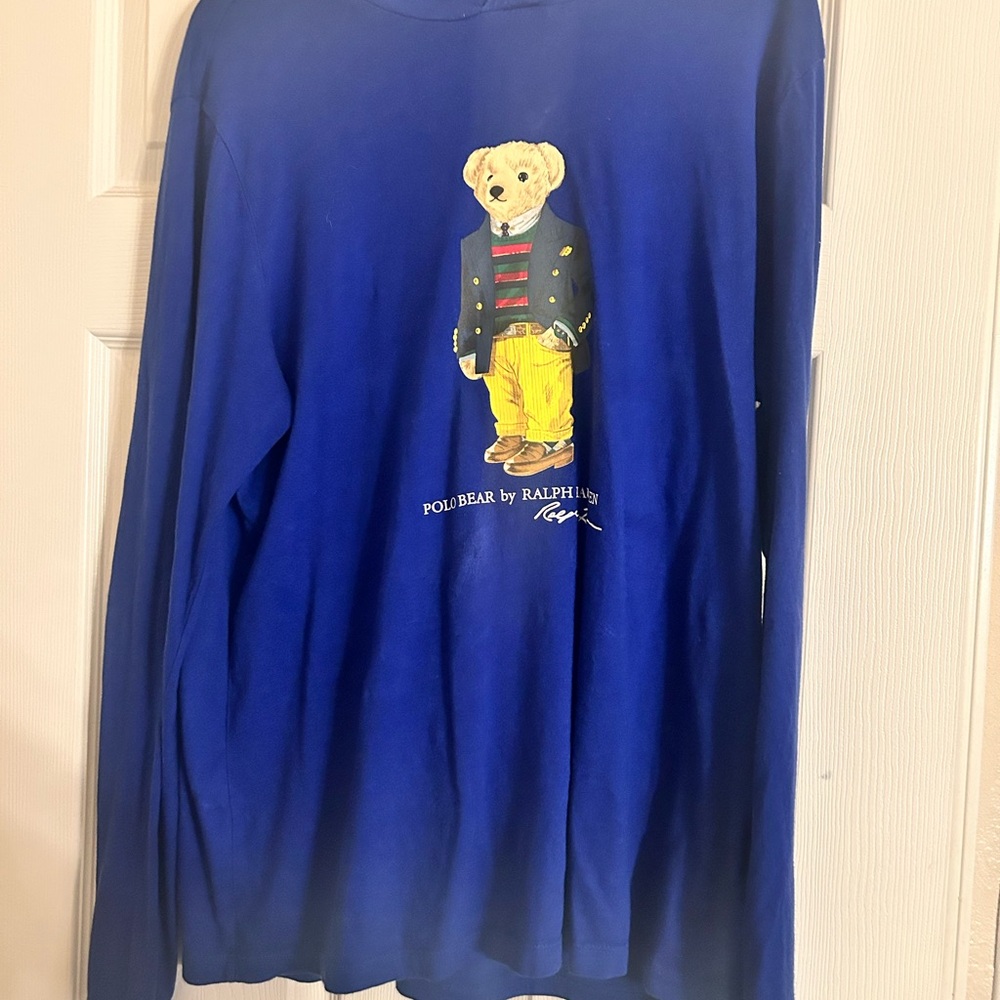 Polo by Ralph Lauren Royal Blue Sweater with Bear Design